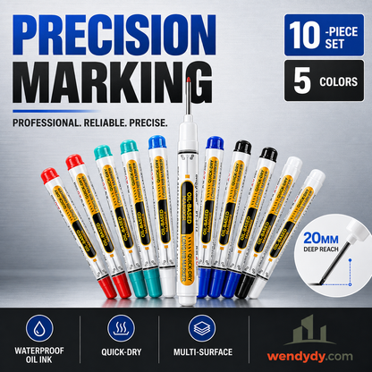 🖊️ 50% OFF! ✨ Precision Tip Quick-Dry Oil-Based Marker Pen – Waterproof & Smudge-Resistant Permanent Marker | Fine Tip for Metal, Glass, Plastic, Wood & More