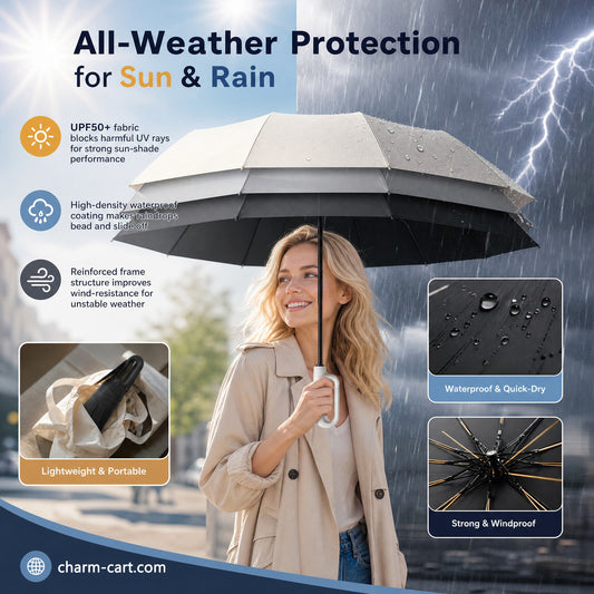 ⏳LAST DAY SALE ONLY ￡10.99!!🔥The UK’s Go-To Foldable Umbrella: Auto Open, Stormproof & UV-Blocking ☔☀️Compact, Durable & Perfect for British Weather – No More Soaked Commutes!🛡️🇬🇧