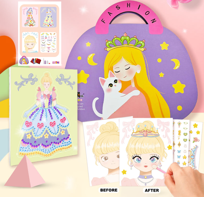 🔥Hot Sale 49% OFF💝Fantasy 3-in-1 Princess Dress Up & Make Up Game Set💅