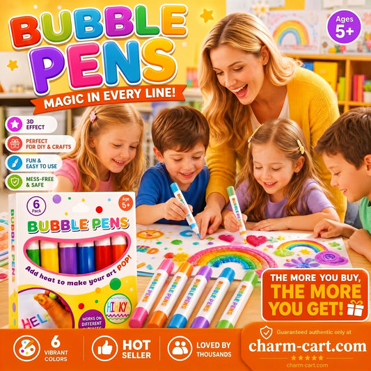 🎄 Christmas Sale: 49% OFF ✨ DIY Bubble Popcorn Drawing Pens 🎨