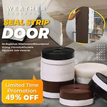 🚪 50% OFF – 5m Self-Adhesive Silicone Door Seal Strip | Flexible Draught, Dust & Insect Barrier