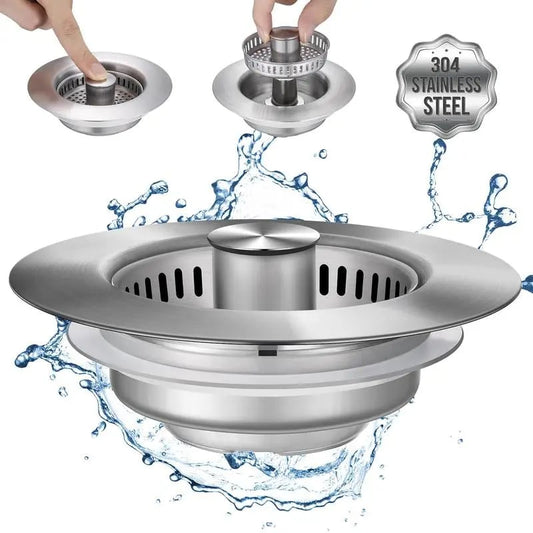 🔥 Last Day 75% OFF 🔥3 in 1 Kitchen Sink Drain Strainer Kitchen Gadgets