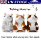 🐹 Last Day Special Price £9.99! Free Shipping！✨Talking Hamster Plush – repeats whatever you say, auto head-shaking, hilarious fun for kids & adults.🎁