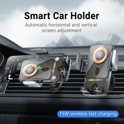 🔥LAST DAY SALE 70% OFF!🎁⚡Over 50,000 sold! 📱Smart 2-in-1 Car Rotating Mobile Phone Holder & Wireless Charger⚡