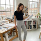 ⏳LIMITED OFFER 70% OFF🌞Women’s Fitted High-Waisted Zip-Pocket Trousers - 👖Lightweight, Breathable, Soft 26\"/27\" Ankle Pants with Zipper Pockets