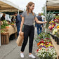 ⏳LIMITED OFFER 70% OFF🌞Women’s Fitted High-Waisted Zip-Pocket Trousers - 👖Lightweight, Breathable, Soft 26\"/27\" Ankle Pants with Zipper Pockets