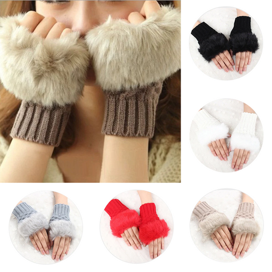 🔥BUY 1 GET 1 FREE🔥Fuzzy Soft Knit Warm Fingerless Gloves