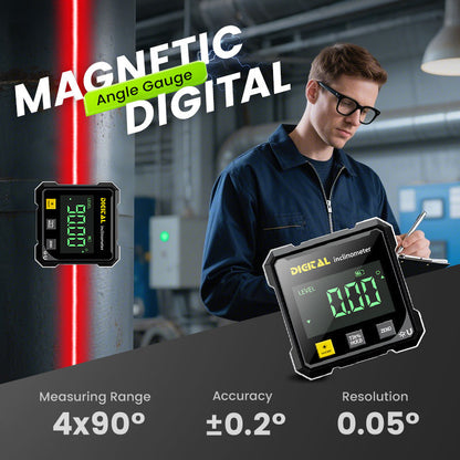 📐 50% OFF | 4-Side Magnetic Digital Angle Gauge – Dual Laser & Auto-Rotate Display