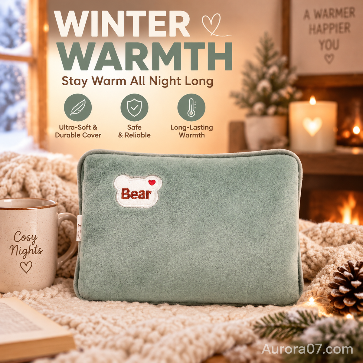 Cosy winter warmth plush heat pack