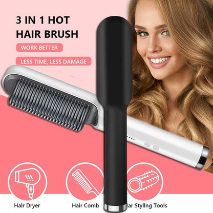 💞This Week's Special Price £18.99💞Negative Ion Hair Straightener Styling Comb💇‍♀3