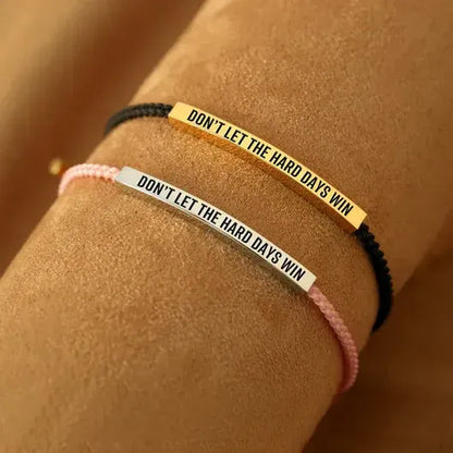 🔥 BUY 1 GET 1 FREE ✨ “Don’t Let The Hard Days Win” Bracelet – A Daily Reminder of Strength, Courage & Perseverance