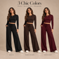 📢📢 60% OFF🔥 | Women's Chic Crop Top & Wide-Leg Drawstring Pants Set