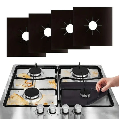 🔥 OVER 40% OFF ♻️ Reusable Gas Stove Burner Liners – Cut-to-Fit, Non-Stick & Easy to Clean
