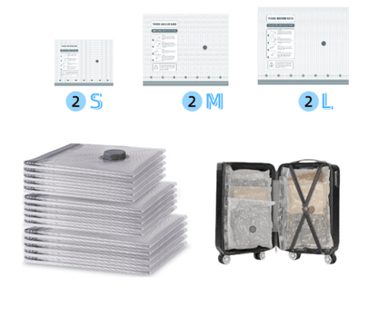 🔥Space-Saving Vacuum Storage Bags with Pump | Compact Travel & Home Kit
