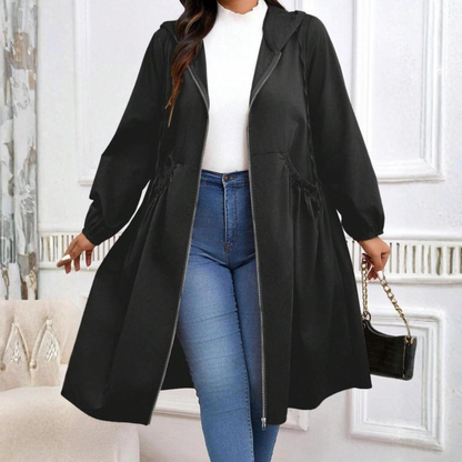 💖 HOT SALE: 50% OFF 🧥 Plus Size Hooded Zip-Up Coat – Casual, Comfy & Easy to Layer ✨