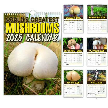 🔥This week's special price: ￡7.99!!🔥World's Greatest Mushrooms - 2025 Wall Calendar