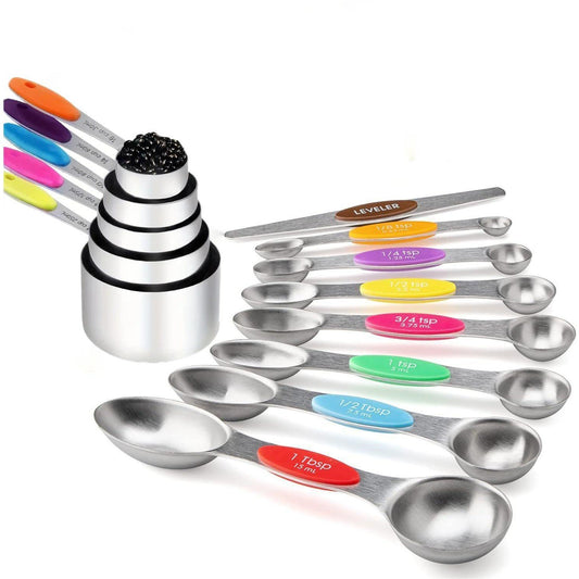 🔥LAST DAY SALE 49% OFF🧑‍🍳Stainless Steel Magnetic Measuring Spoons Set🍳Perfect Mother's Day Gift🎁