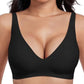 💜💜Jelly Wireless Womens Comfortable Wireless Bras Push Up Bralettes Seamless Tshirts Bras Deep V Everyday Bras