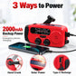 🎅🎄Christmas Gift Ideas 70% OFF🎁Multifunctional Portable Solar Emergency Radio 📻– 🔋Power Bank, Hand Crank & Weather Alert for Outdoor & Crisis Preparedness