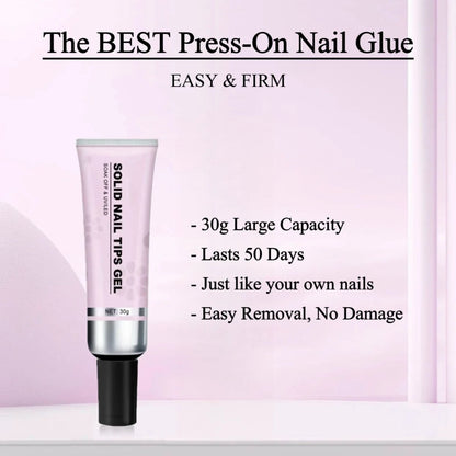 🎉 60% OFF – 3-in-1 Solid Nail Glue Kit with Mini UV Lamp & Remover
