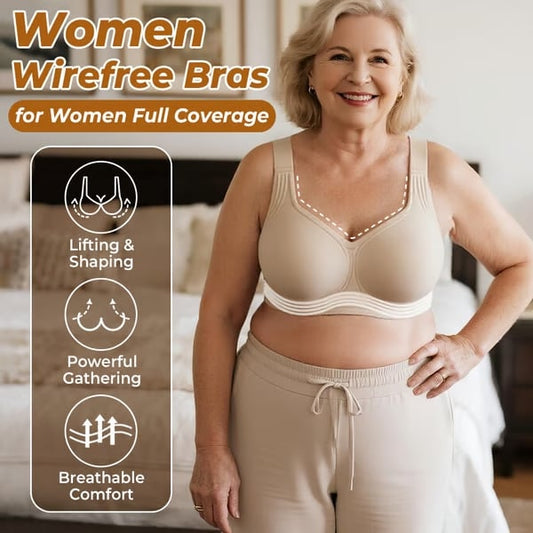 ✨ 50% OFF! 🏆 Women’s Super-Firming Wirefree Bra | Seamless Comfort & Support | Smooth, Flattering Fit for Everyday Wear 💗