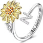 🌻Sunflower Initial Letter Spinner Ring