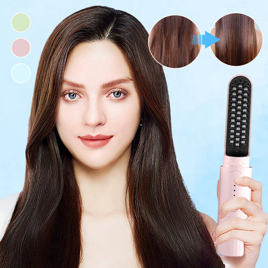 💖LIMITED SALE  - ONLY ￡12.99 TODAY!!💖2-in-1 Rechargeable Long-lasting Straightening Comb