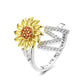 🌻Sunflower Initial Letter Spinner Ring