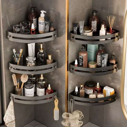 🔥BUY 1 GET 1 FREE + Extra complimentary soap rack!!🔥Non-damage wall waterproof super load-bearing storage shelf