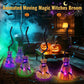 📢📢50% OFF !!⏰🧙 Animated Witch Broom Halloween Decoration with Lights and Sound