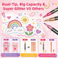 🎨Glitter Effect Brush Markers🥇✨: Create Sparkling Art Smoothly 🥳(🌈24-96 Colors | Smooth No Clog | No Bleed Through📝)