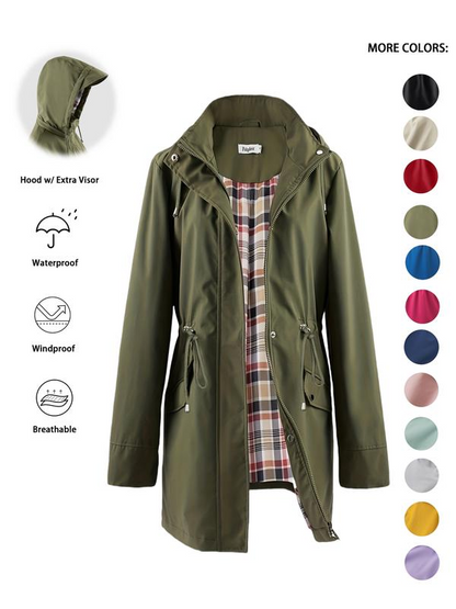 🔥This Week's Special Price:£25.99!!🧥💦Womens Chic. Lightweight. Waterproof Jacket🍃-Unleash Style and Durability in Any Storm!