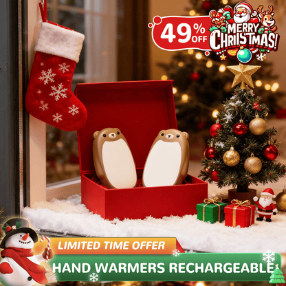 🎄 50% OFF – Rechargeable Bear Hand Warmers | Magnetic 2-in-1 Pocket Warmers with 3 Heat Settings