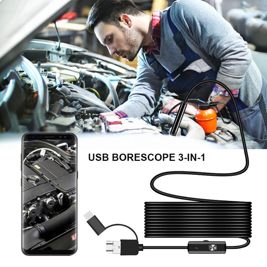 🔥LAST DAY SALE 50% OFF!!🔎 Plug-and-Play Endoscope Camera – Compatible with Android & iPhone & ipad for Direct Connection🏆