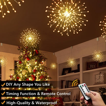 💖Christmas Pre-sale SAVE 49%🎄Hanging Starburst Fairy Lights for Christmas