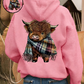 🔥 50% OFF 🐮 Cute Highland Cow Fleece-Lined Hoodie – Cosy, Warm & Perfect for Cow Lovers