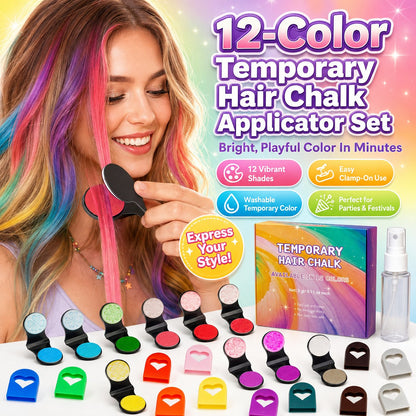 🔥 LAST DAY: 50% OFF 🌈 12-Colour Temporary Hair Chalk Set – Add Instant Colour, Wash Out & Switch It Up ✨