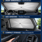 🔥 LAST DAY 50% OFF! 2026 Upgraded Car Windshield Sun Shade Umbrella | Foldable UV & Heat Protection | Easy-Open Car Sun Visor for Summer ☀️🚗