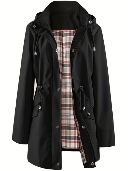 🧥LIMITED TIME 60% OFF🌧️Women's Checkered Lining Waterproof Windbreaker