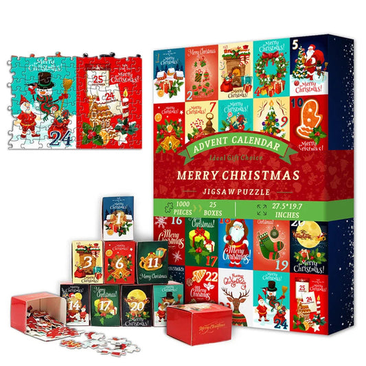 🎄Last 24 hours sale 49% OFF🎅Christmas Advent Calendar Jigsaw Puzzle 1000pcs🧩