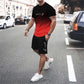 🏆Summer Cool Deal: ONLY ￡15.99!!😎Men's Gradient Color T-Shirt & Shorts Set