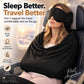 🎅Christmas Deal: Just £9.99! 🔥 50K+ Sold! ✈️ 2-in-1 Memory Foam Travel Pillow & 3D Blackout Sleep Mask for Neck Support & Rest On the Go