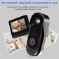 Wireless doorbell camera: 1080P, 170° angle, 4.3-inch screen, IPX65 outdoor waterproof, night vision