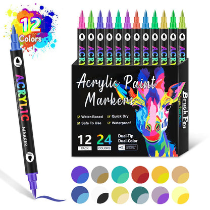 🔥Last Day Promotion-49% OFF🔥Dual Tip Acrylic Paint Pen Marker