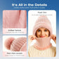 ❄️ 50% OFF – Women's 3-in-1 Knitted Beanie, Scarf & Face Cover | Warm Winter Outdoor Set