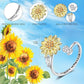 🌻Sunflower Initial Letter Spinner Ring