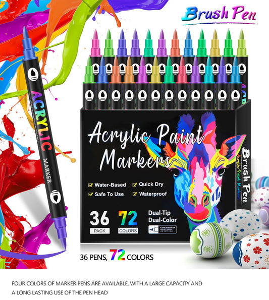 🔥Last Day Promotion-49% OFF🔥Dual Tip Acrylic Paint Pen Marker