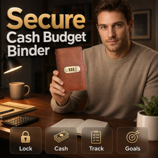 🔥 50% OFF 💷 Lockable Currency Collector Album – Transparent Pockets, PU Leather Cover & Password Protection
