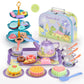 🎁HOT SALE🎁Unicorn Castle Pretend Tin Teapot and dessert rack set