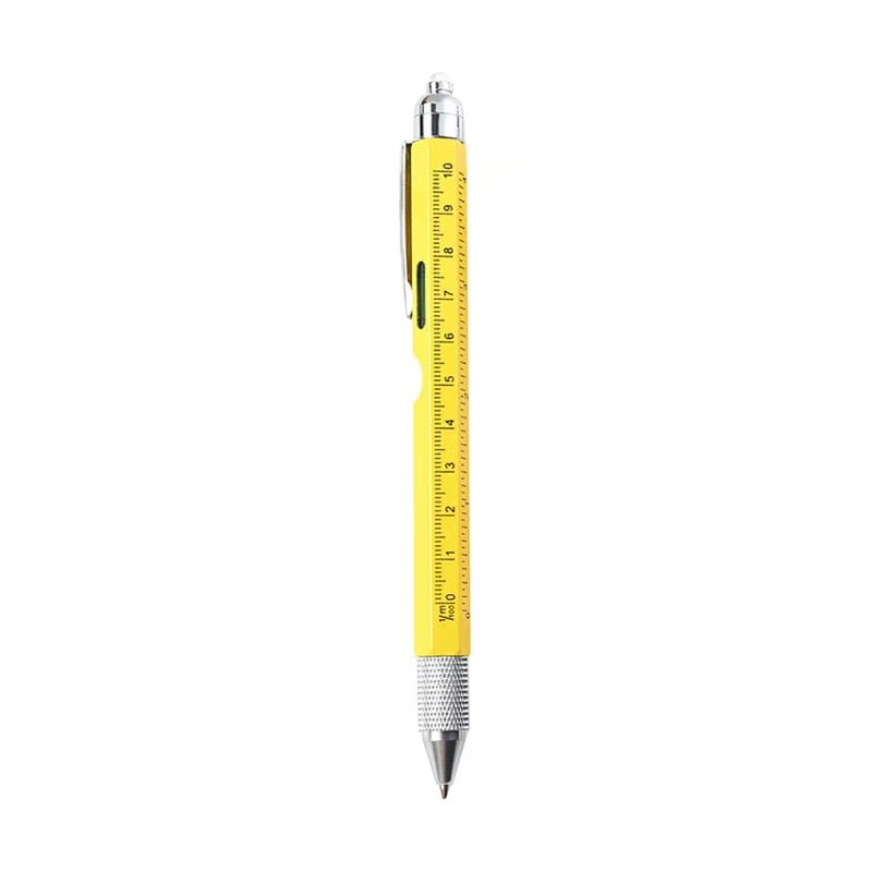 Yellow 9-in-1 multitool pen